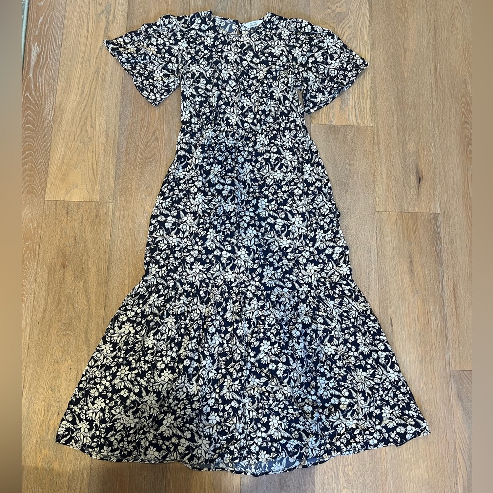 & Other Stories puff sleeve dress with back cut out
